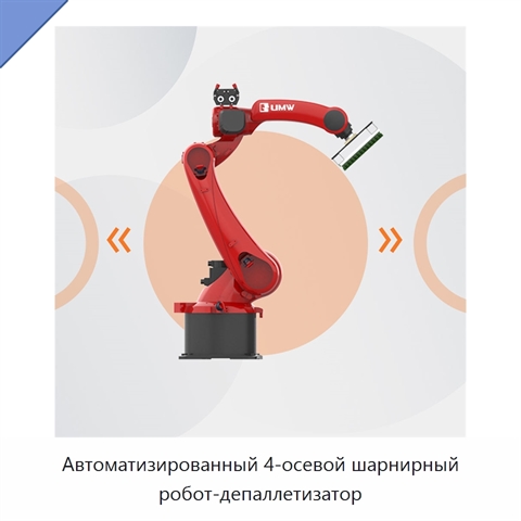 Автоматизированный 4-осевой шарнирный робот-депаллетизатор