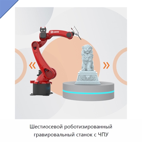 Шестиосевой роботизированный гравировальный станок с ЧПУ