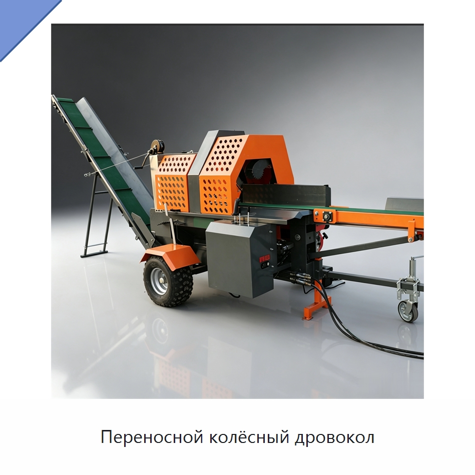 Переносной колёсный дровокол — Специальная строительная техника