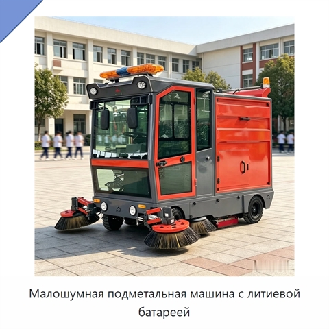 Малошумная подметальная машина с литиевой батареей