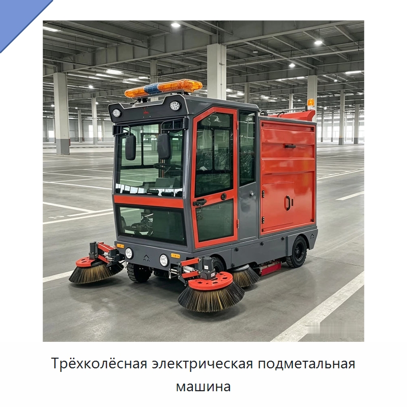 Трёхколёсная электрическая подметальная машина — Коммунальная техника