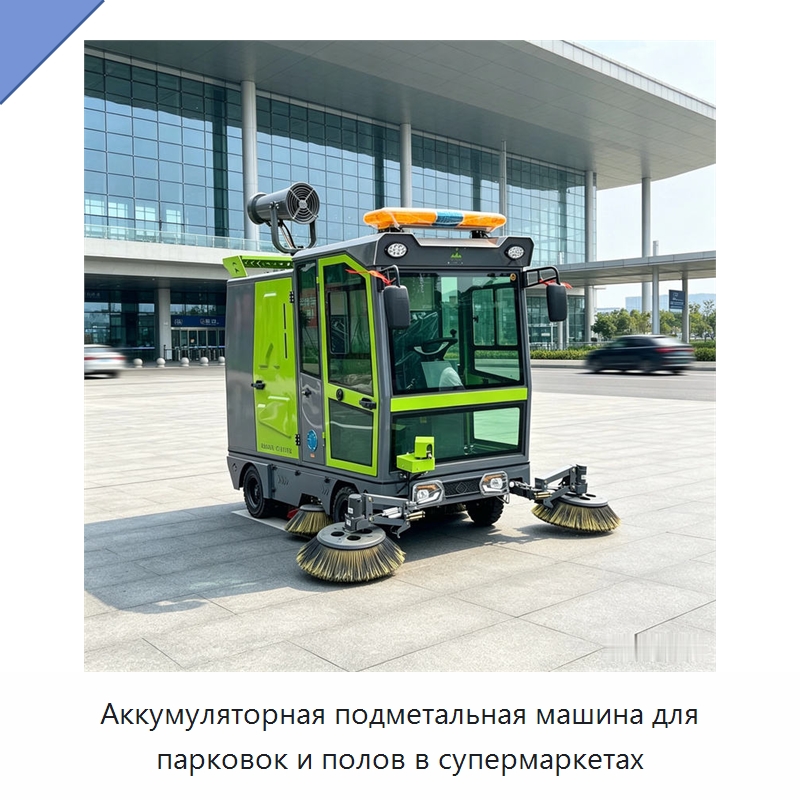 Аккумуляторная подметальная машина для парковок и полов в супермаркетах — Коммунальная техника