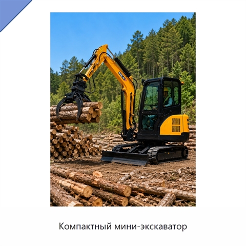 Компактный мини-экскаватор