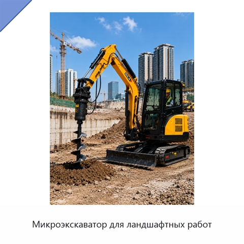Микроэкскаватор для ландшафтных работ