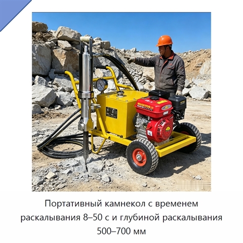 Портативный камнекол с временем раскалывания 8–50 с и глубиной раскалывания 500–700 мм