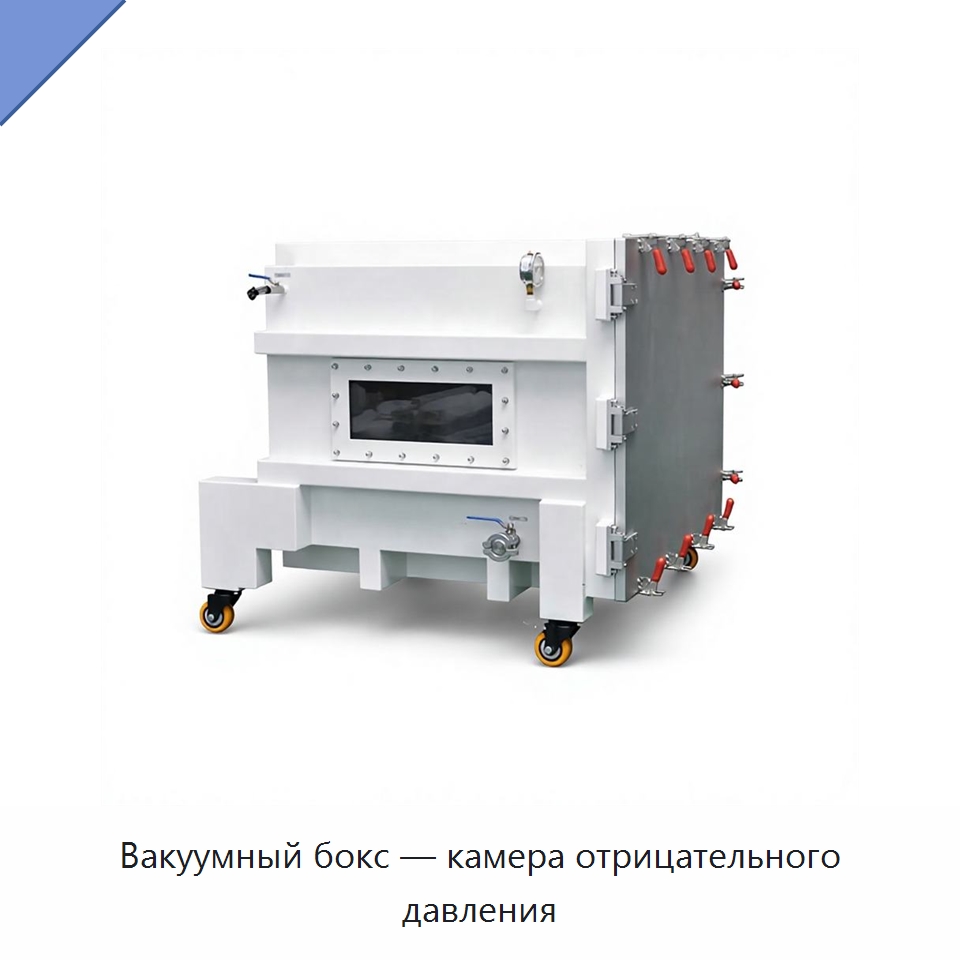 Вакуумный бокс — камера отрицательного давления — Специальные лабораторные принадлежности