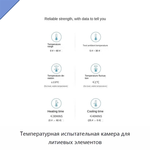 Температурная испытательная камера для литиевых элементов