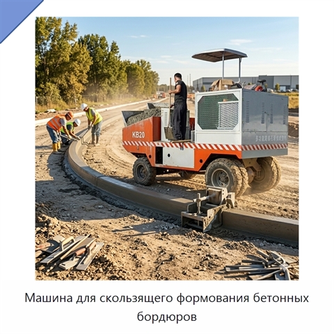 Машина для скользящего формования бетонных бордюров