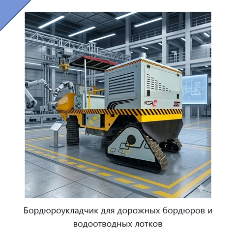 Бордюроукладчик для дорожных бордюров и водоотводных лотков