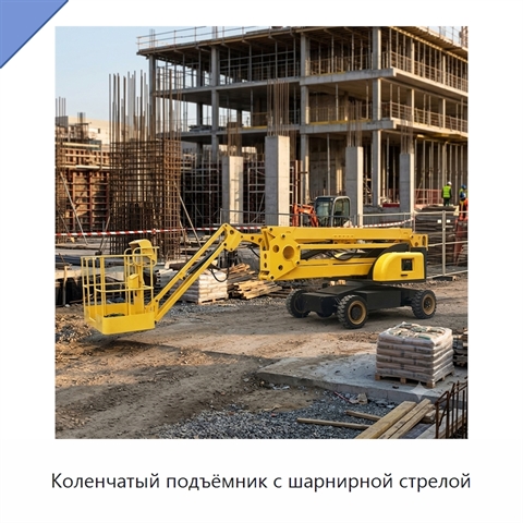 Коленчатый подъёмник с шарнирной стрелой