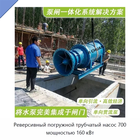 Реверсивный погружной трубчатый насос 700 мощностью 160 кВт