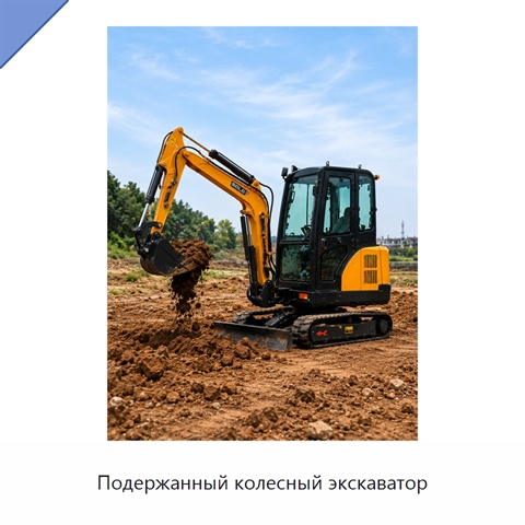 Подержанный колесный экскаватор