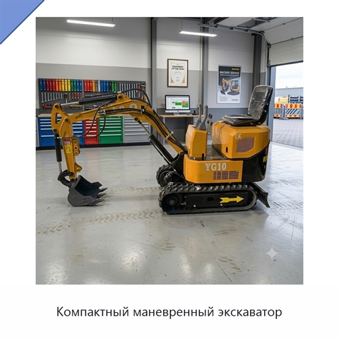 Компактный маневренный экскаватор