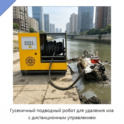 Гусеничный подводный робот для удаления ила с дистанционным управлением