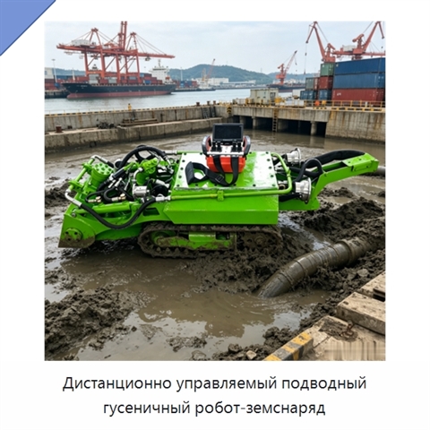 Дистанционно управляемый подводный гусеничный робот-земснаряд