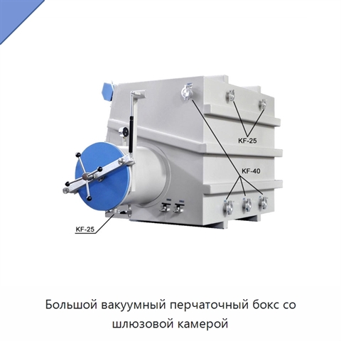 Большой вакуумный перчаточный бокс со шлюзовой камерой