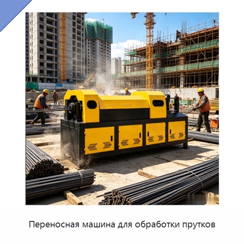 Переносная машина для обработки прутков