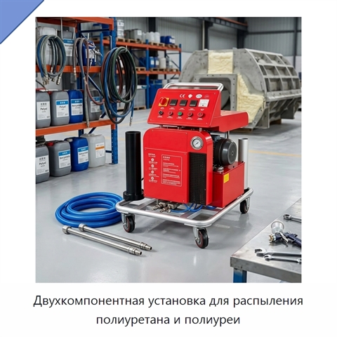 Двухкомпонентная установка для распыления полиуретана и полиуреи