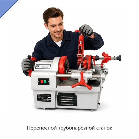 Переносной трубонарезной станок