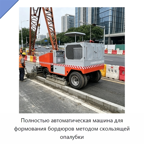 Полностью автоматическая машина для формования бордюров методом скользящей опалубки