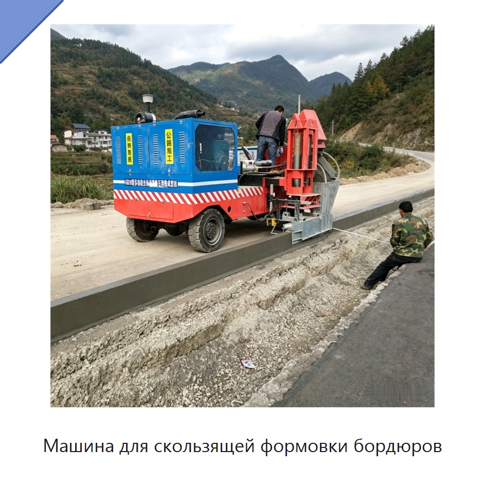 Машина для скользящей формовки бордюров — Дорожная техника