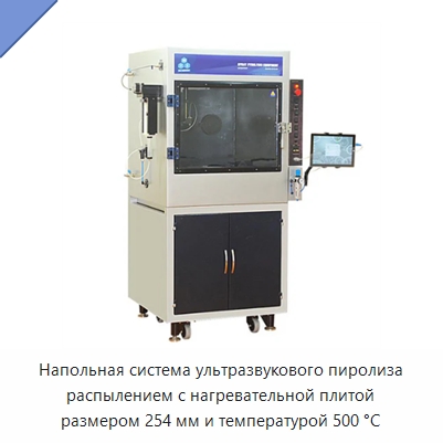 Напольная система ультразвукового пиролиза распылением с нагревательной плитой размером 254 мм и температурой 500 °C — Специальные лабораторные принадлежности