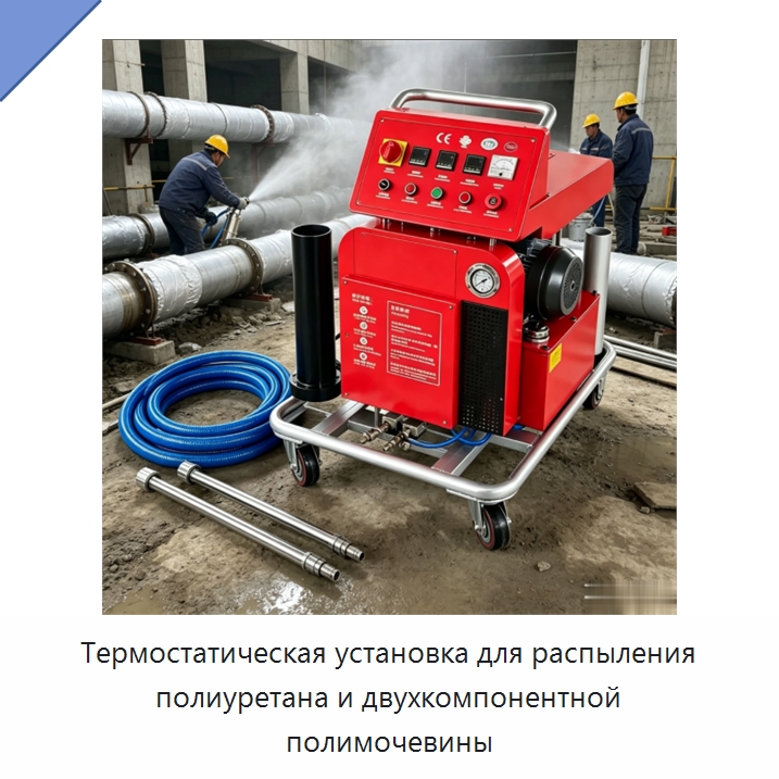 Термостатическая установка для распыления полиуретана и двухкомпонентной полимочевины — Оборудование для производства пеноматериалов