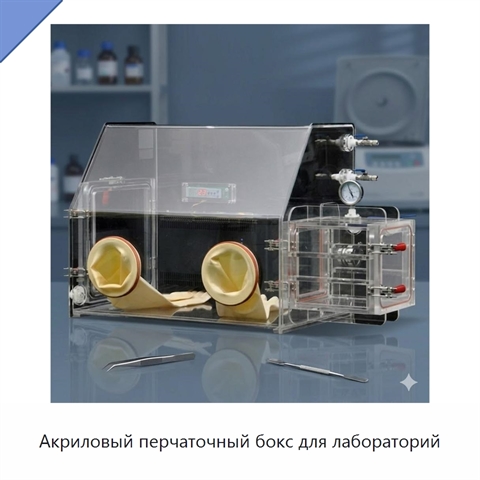 Акриловый перчаточный бокс для лабораторий