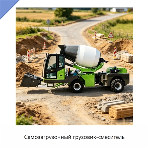 Самозагрузочный грузовик-смеситель