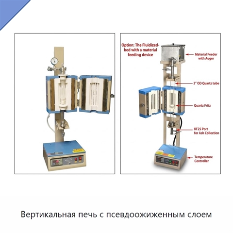 Вертикальная печь с псевдоожиженным слоем