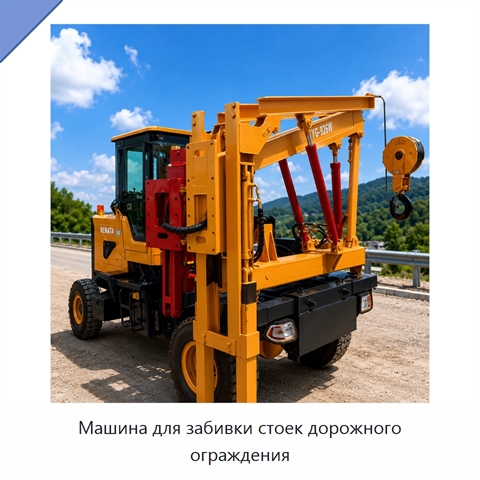 Машина для забивки стоек дорожного ограждения