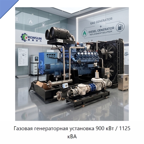 Газовая генераторная установка 900 кВт / 1125 кВА
