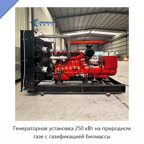 Генераторная установка 250 кВт на природном газе с газификацией биомассы