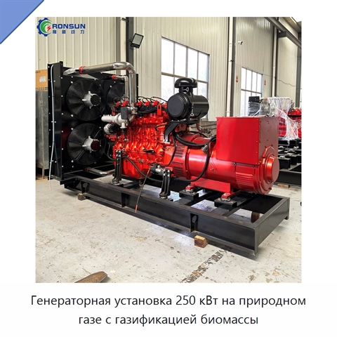 Генераторная установка 250 кВт на природном газе с газификацией биомассы