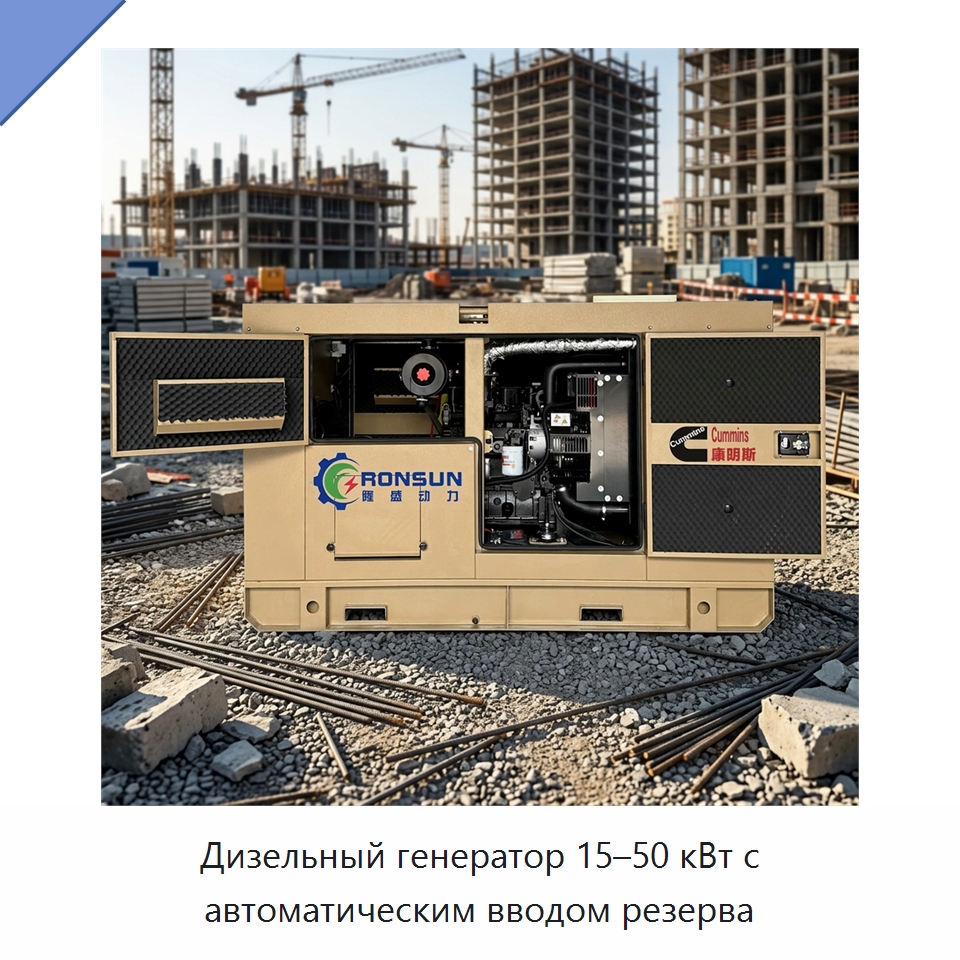 Дизельный генератор 15–50 кВт с автоматическим вводом резерва — Дизельные генераторы