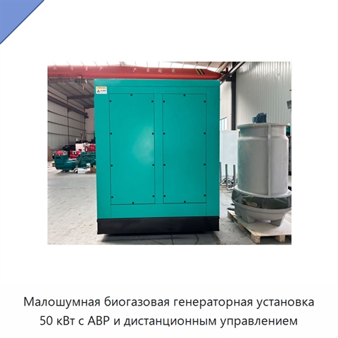 Малошумная биогазовая генераторная установка 50 кВт с АВР и дистанционным управлением