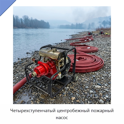 Четырехступенчатый центробежный пожарный насос