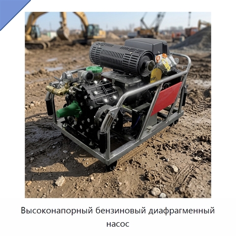 Высоконапорный бензиновый диафрагменный насос