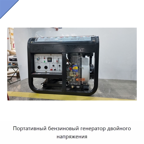 Портативный бензиновый генератор двойного напряжения