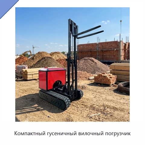 Компактный гусеничный вилочный погрузчик