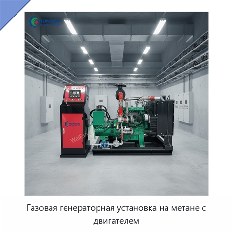 Газовая генераторная установка на метане с двигателем