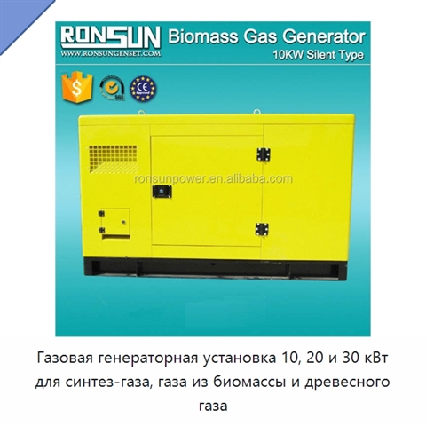 Газовая генераторная установка 10, 20 и 30 кВт для синтез-газа, газа из биомассы и древесного газа
