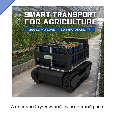 Автономный гусеничный транспортный робот