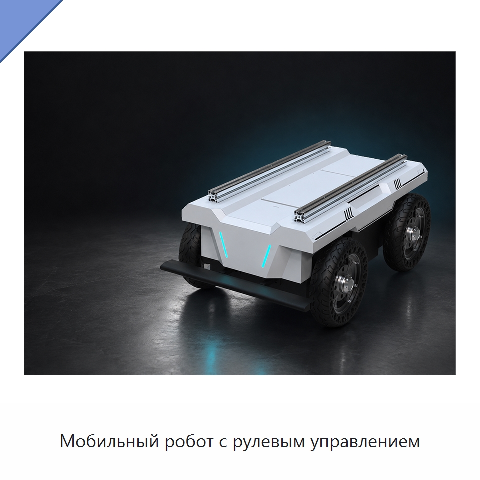 Мобильный робот с рулевым управлением