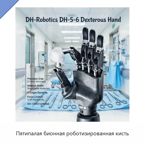 Пятипалая бионная роботизированная кисть