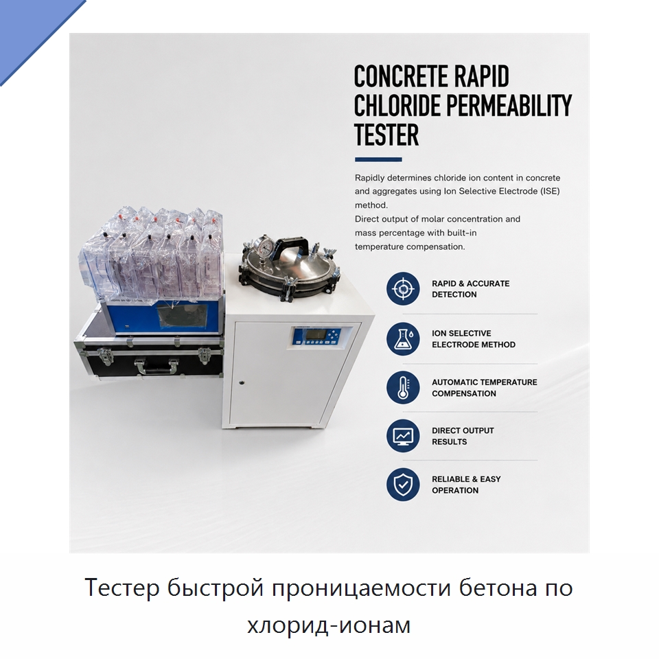 Тестер быстрой проницаемости бетона по хлорид-ионам — Испытательное оборудование