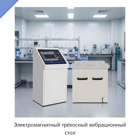 Электромагнитный трёхосный вибрационный стол