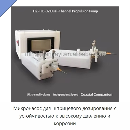 Микронасос для шприцевого дозирования с устойчивостью к высокому давлению и коррозии