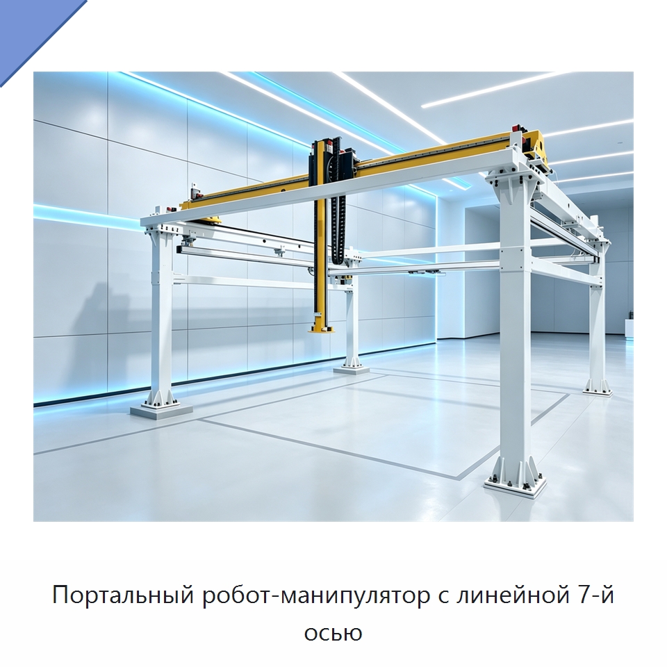 Портальный робот-манипулятор с линейной 7-й осью — Специальные машины и промышленное оборудование