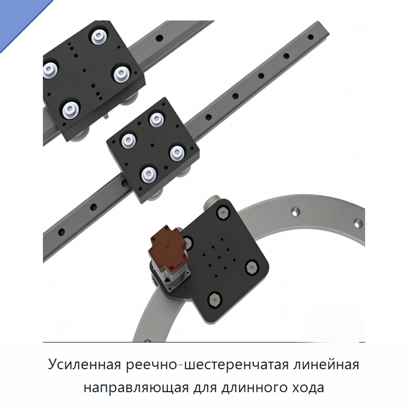 Усиленная реечно-шестеренчатая линейная направляющая для длинного хода — Линейные направляющие